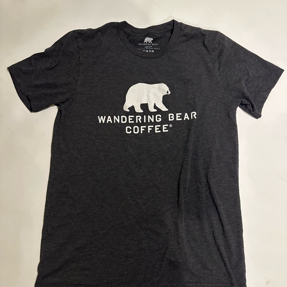 Wandering Bear Coffee graphic Charcoal Tee